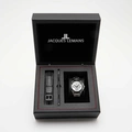 Jacques Lemans Liverpool - klockset herr, stål/vit, 41 mm