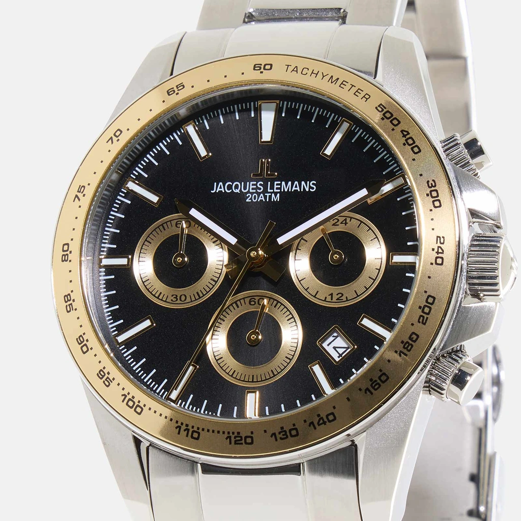 Jacques Lemans Liverpool - klockset herr, bicolor/svart, 41 mm