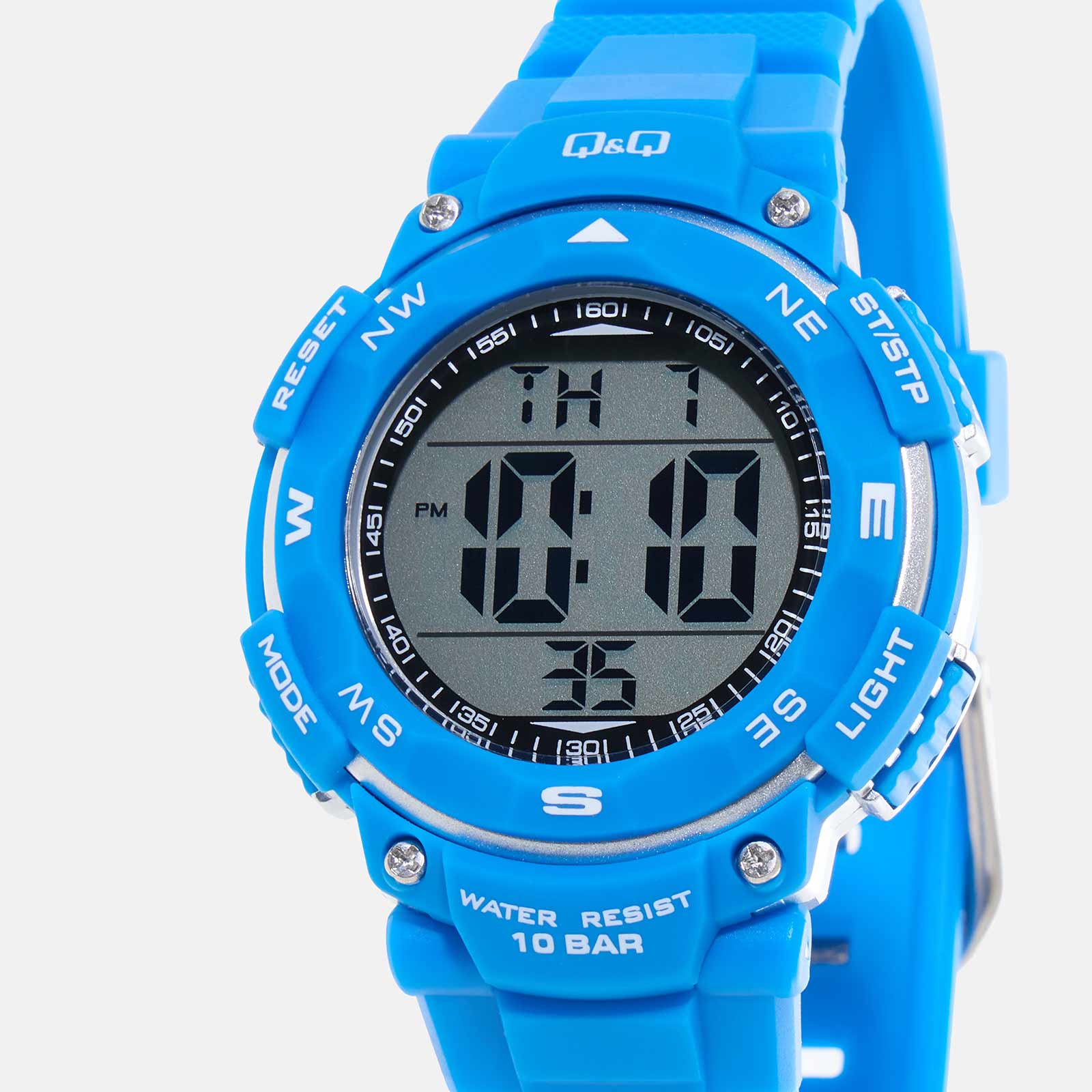 Q&Q digital barnklocka - ljusblå plast, 38 mm