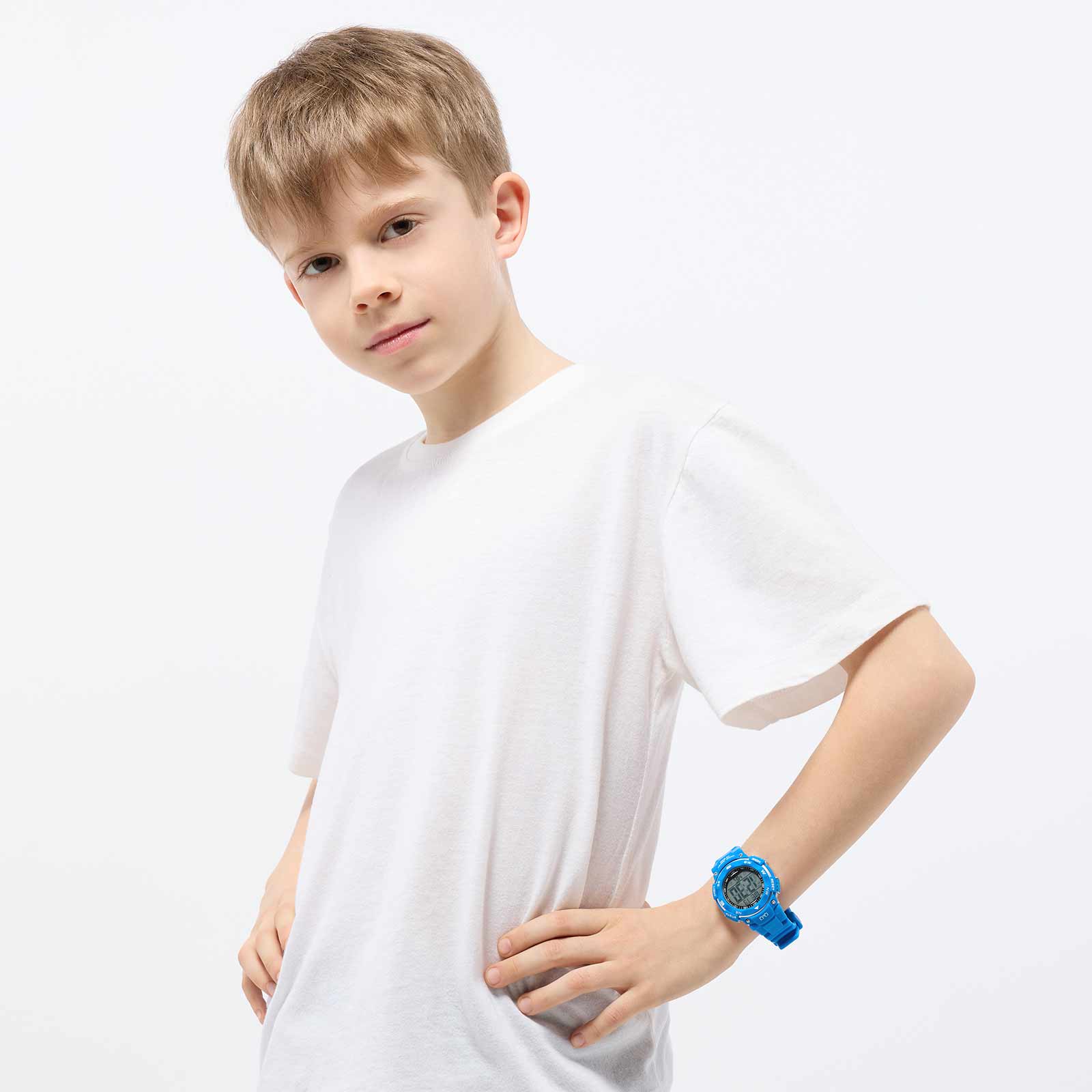 Q&Q digital barnklocka - ljusblå plast, 38 mm