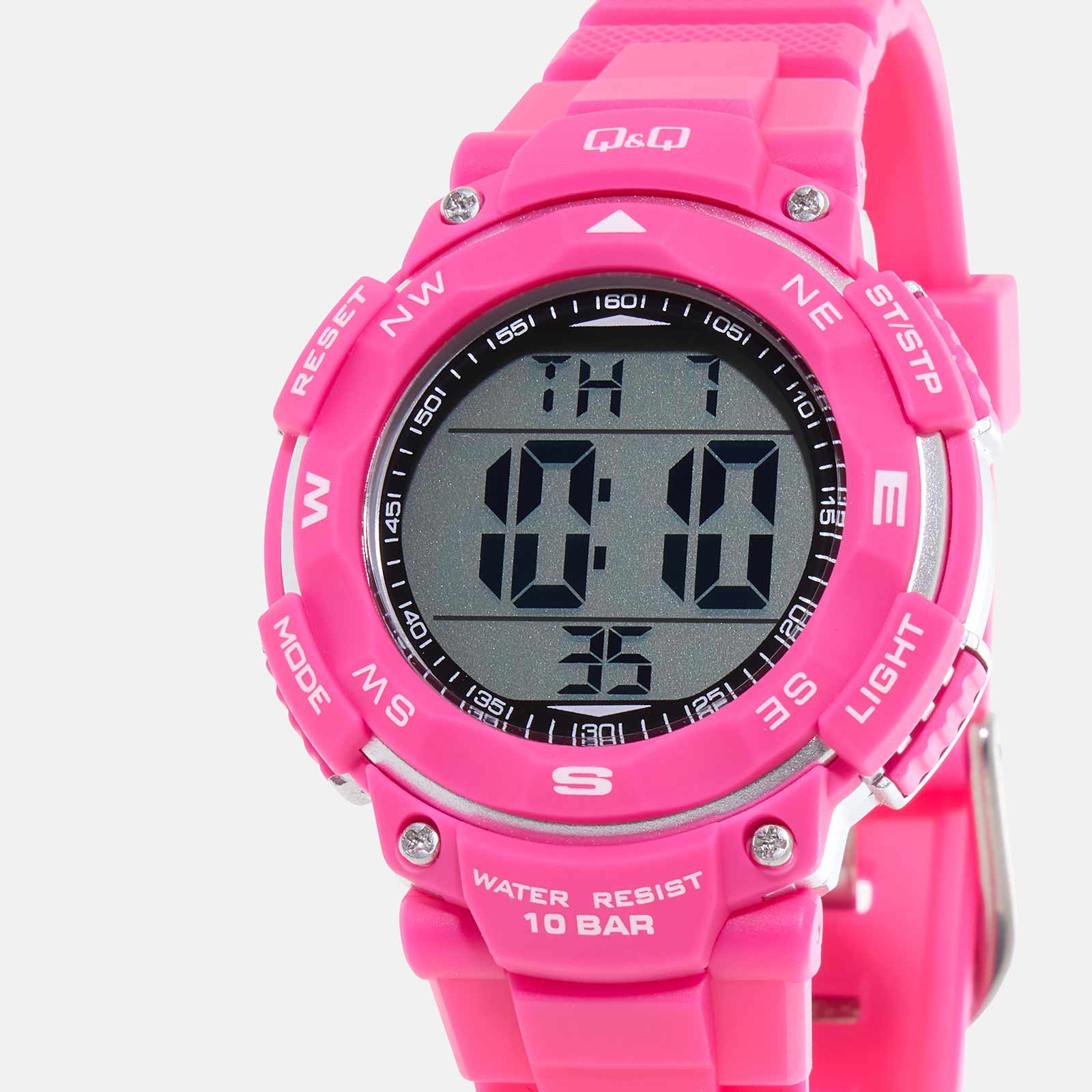 Q&Q digital barnklocka - rosa plast, 38 mm