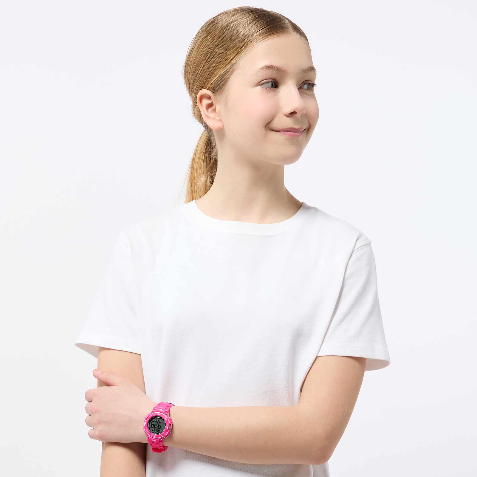 Q&Q digital barnklocka - rosa plast, 38 mm