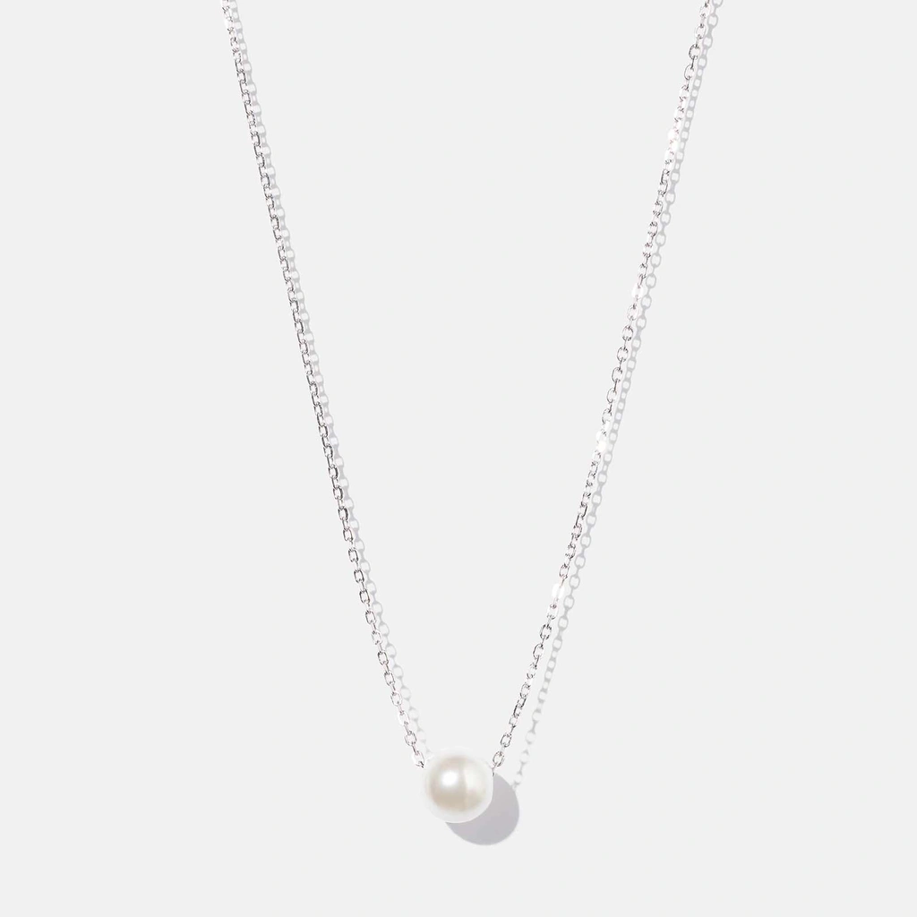 Halsband i äkta silver - Integrerad Zirkonia, 40+5cm