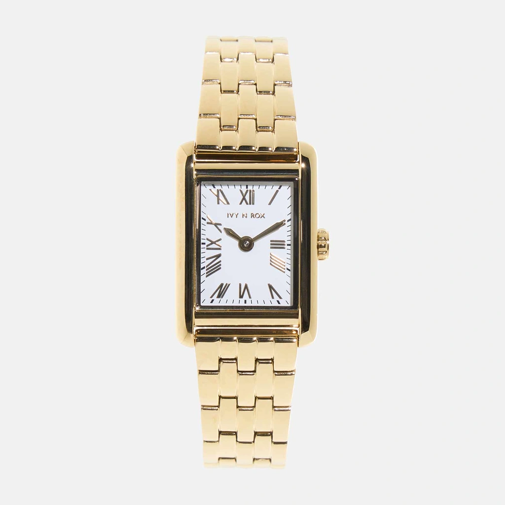 Ivy N Rox Euphoria - rektangulär, guld/vit