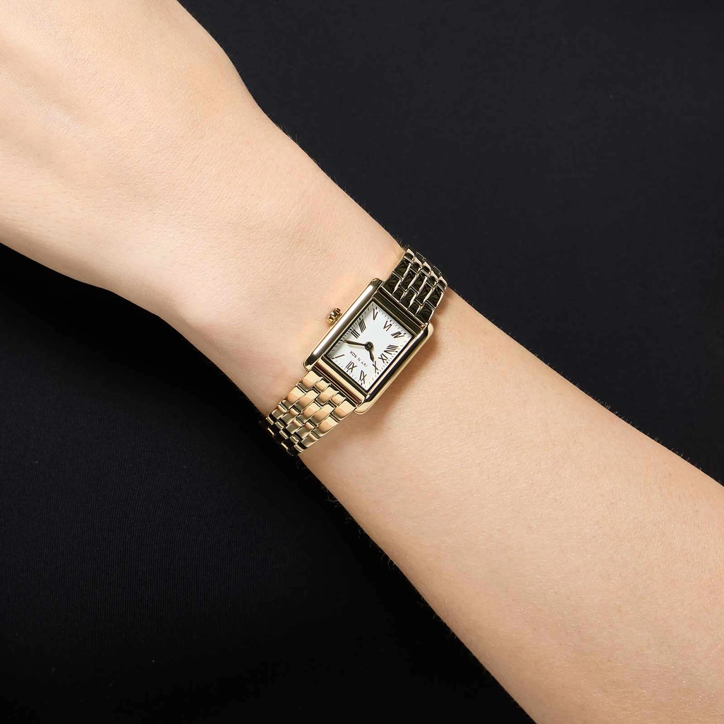 Ivy N Rox Euphoria - rektangulär, guld/vit