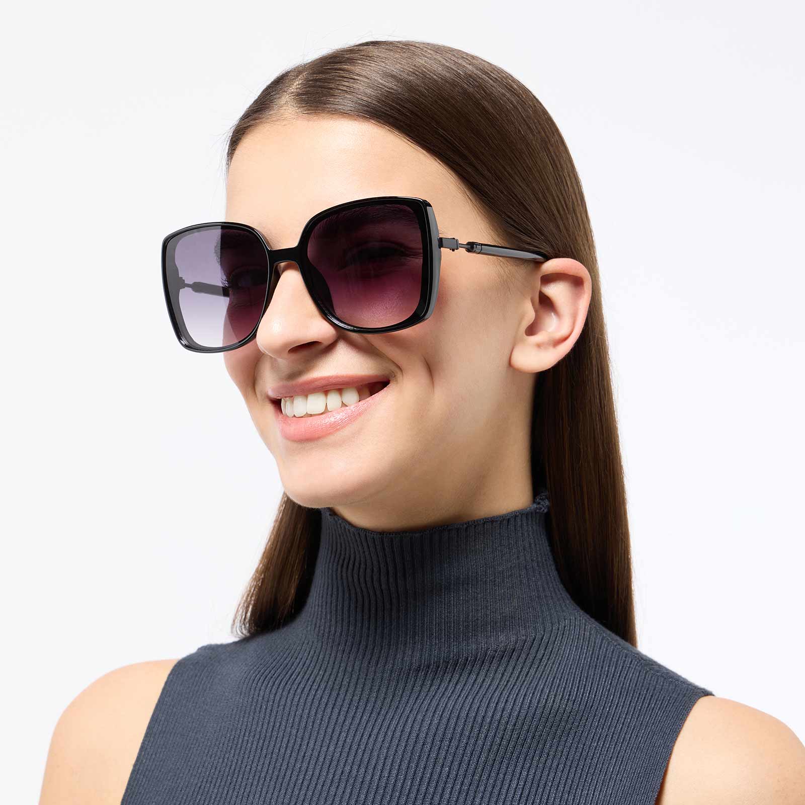 Solglasögon - svarta kantiga, retro