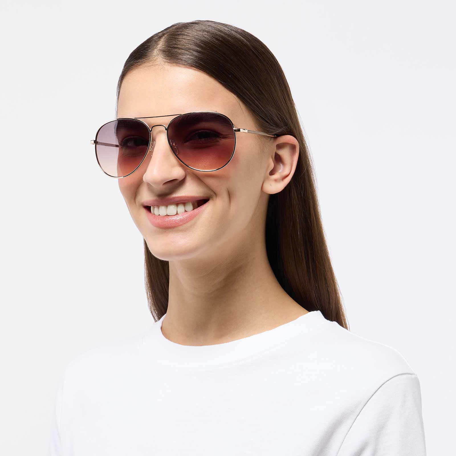 Solglasögon - guld/brun , Pilot