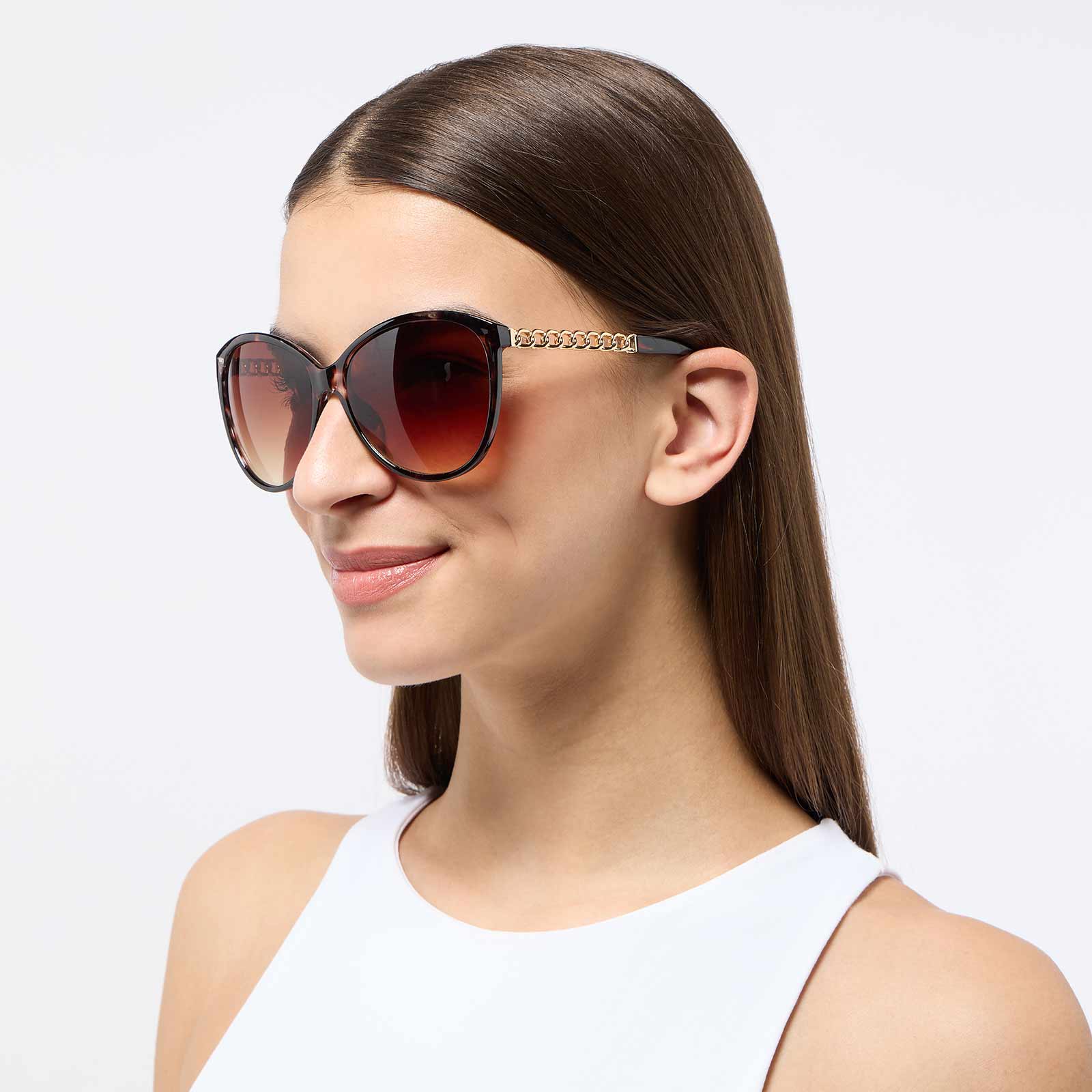 Solglasögon - rödbruna, Cat Eye