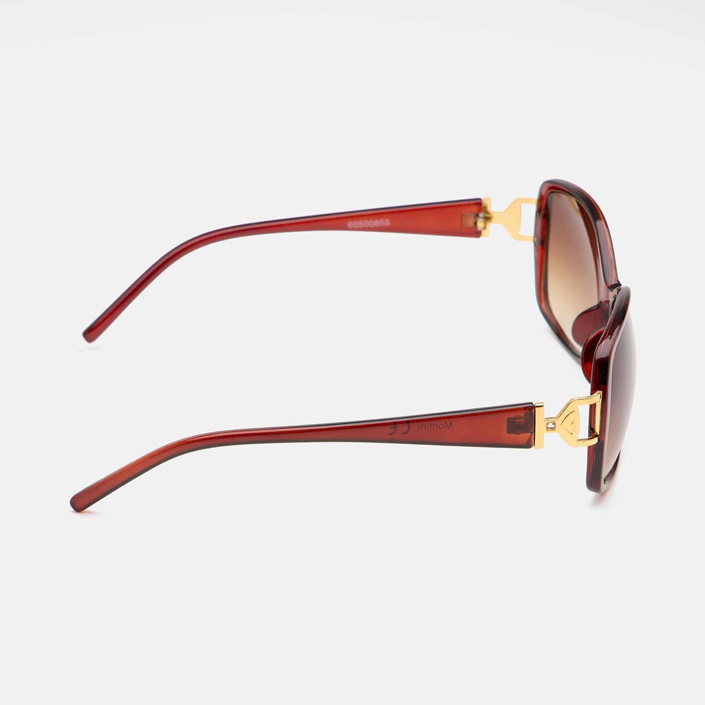Solglasögon - rödbruna, rundade