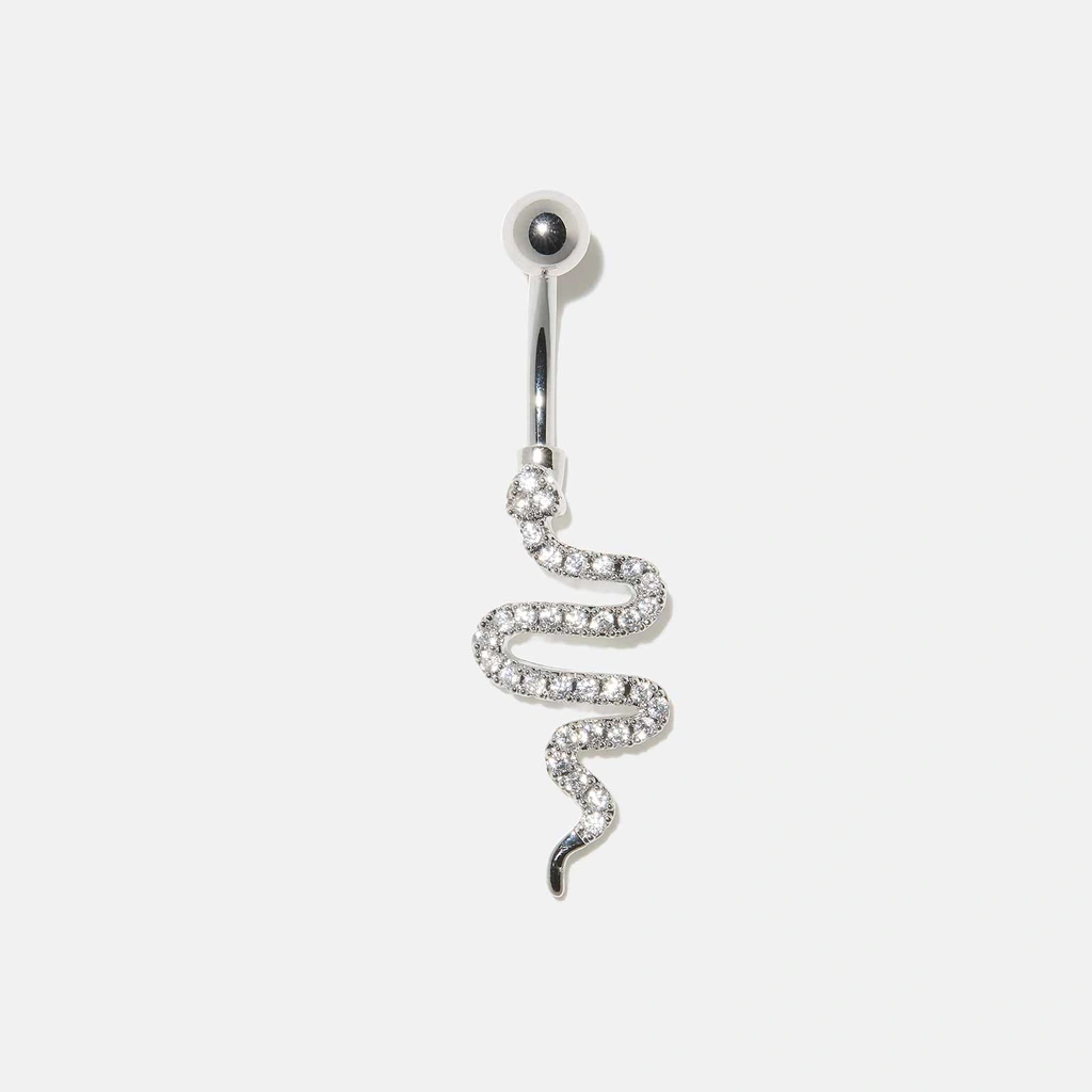 Navelpiercing barbell - hängande orm