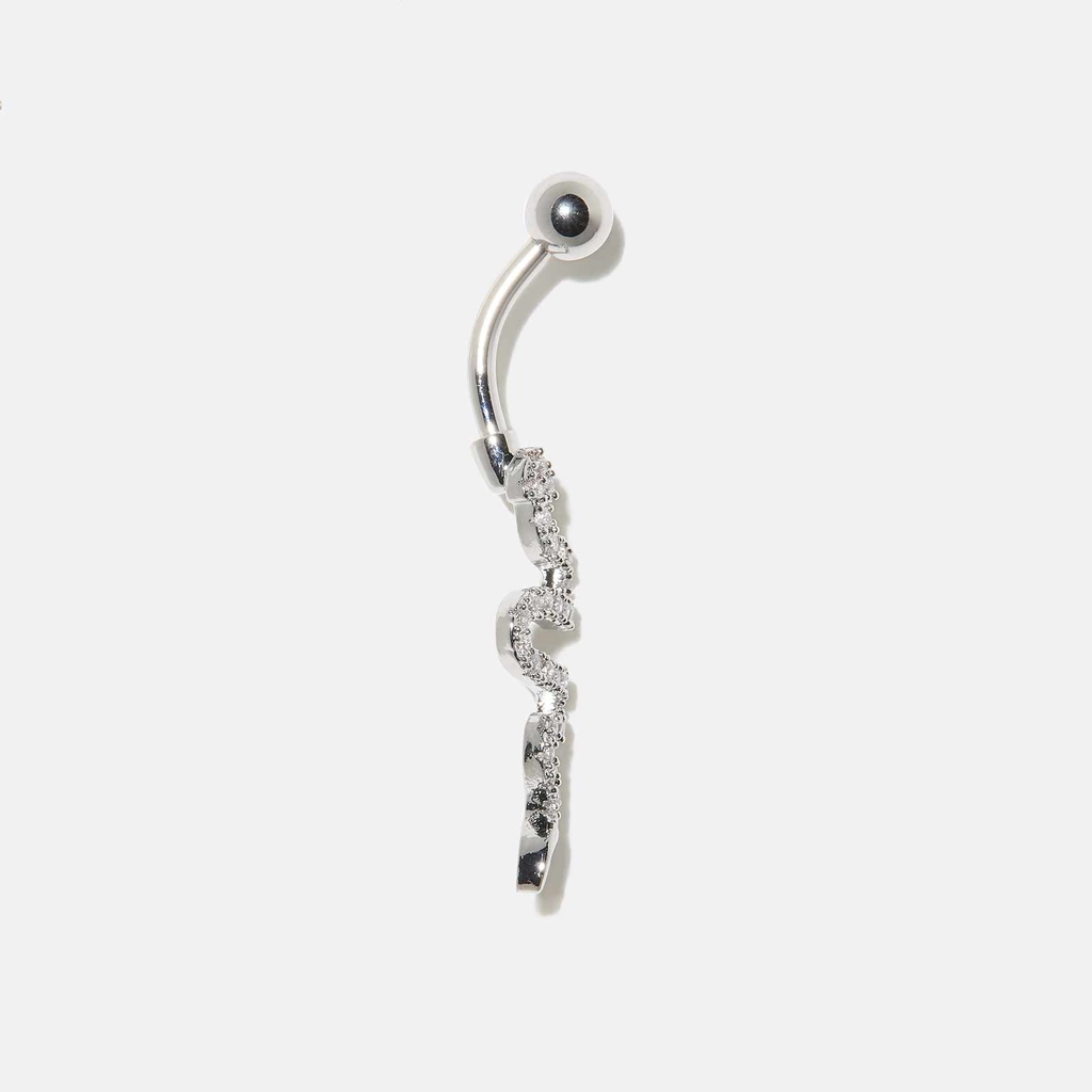 Navelpiercing barbell - hängande orm
