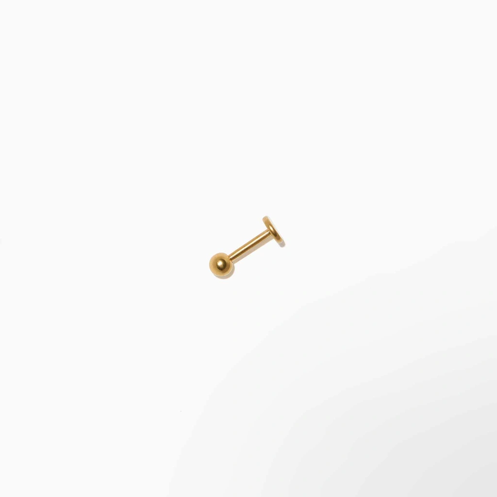 Guldfärgad Labret - kula, 6mm