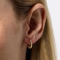 Guldfärgade örhängen - öppna hoops, 12mm