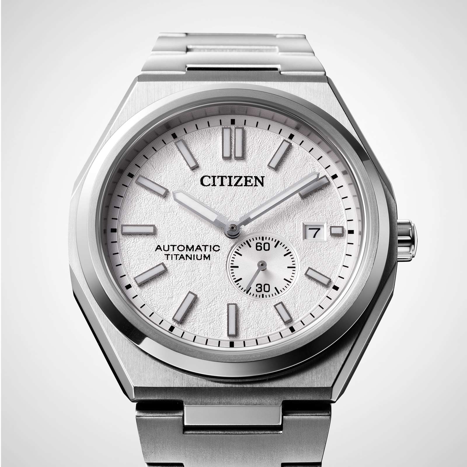 Citizen Super Titanium automatisk - stål/vit NJ0180-80A