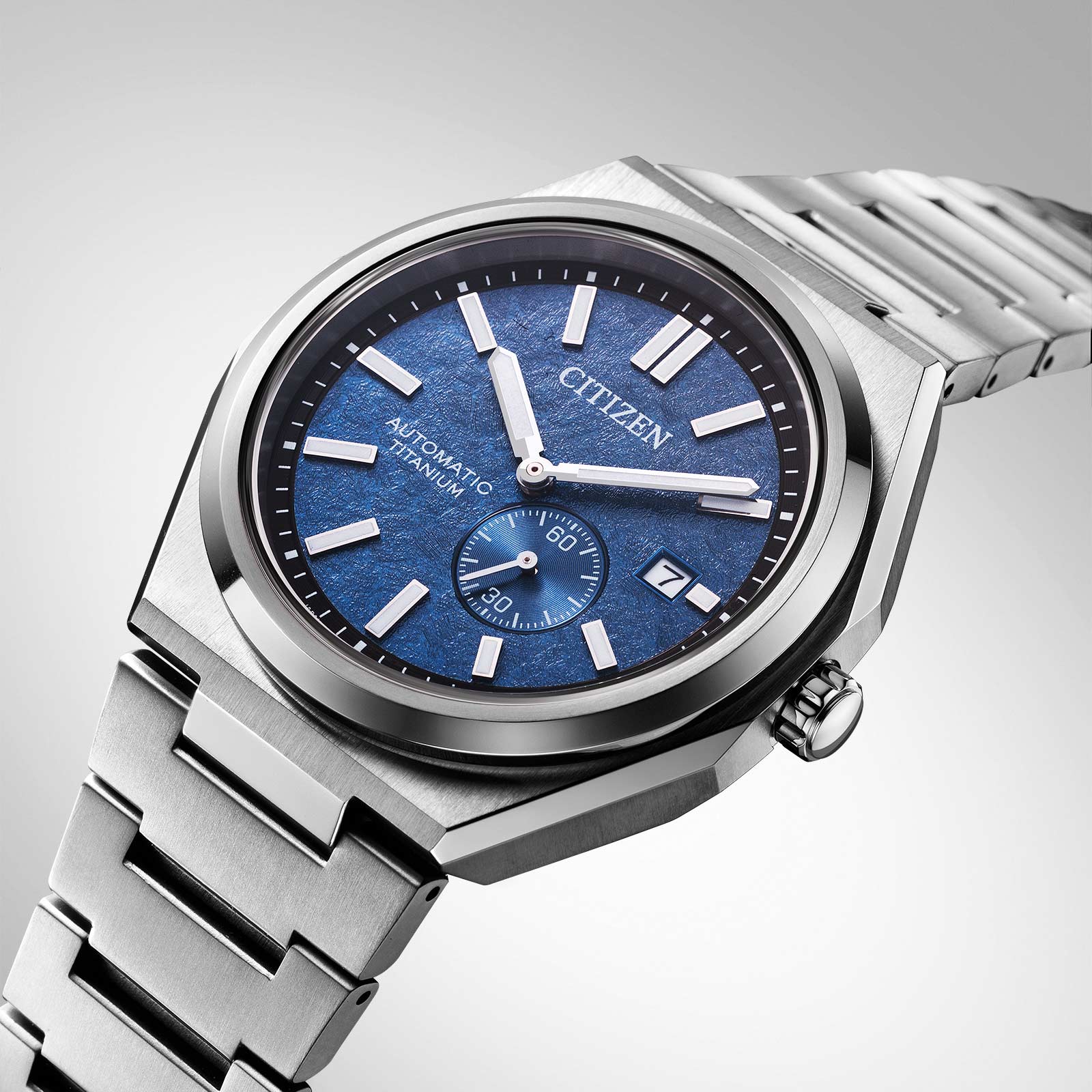 Citizen Super Titanium automatisk - stål/blå NJ0180-80L