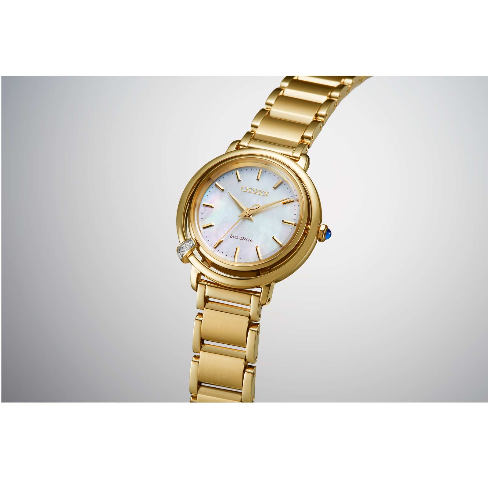 Citizen L Arcly Eco-Drive damklocka guld/vit - EM1092-64D