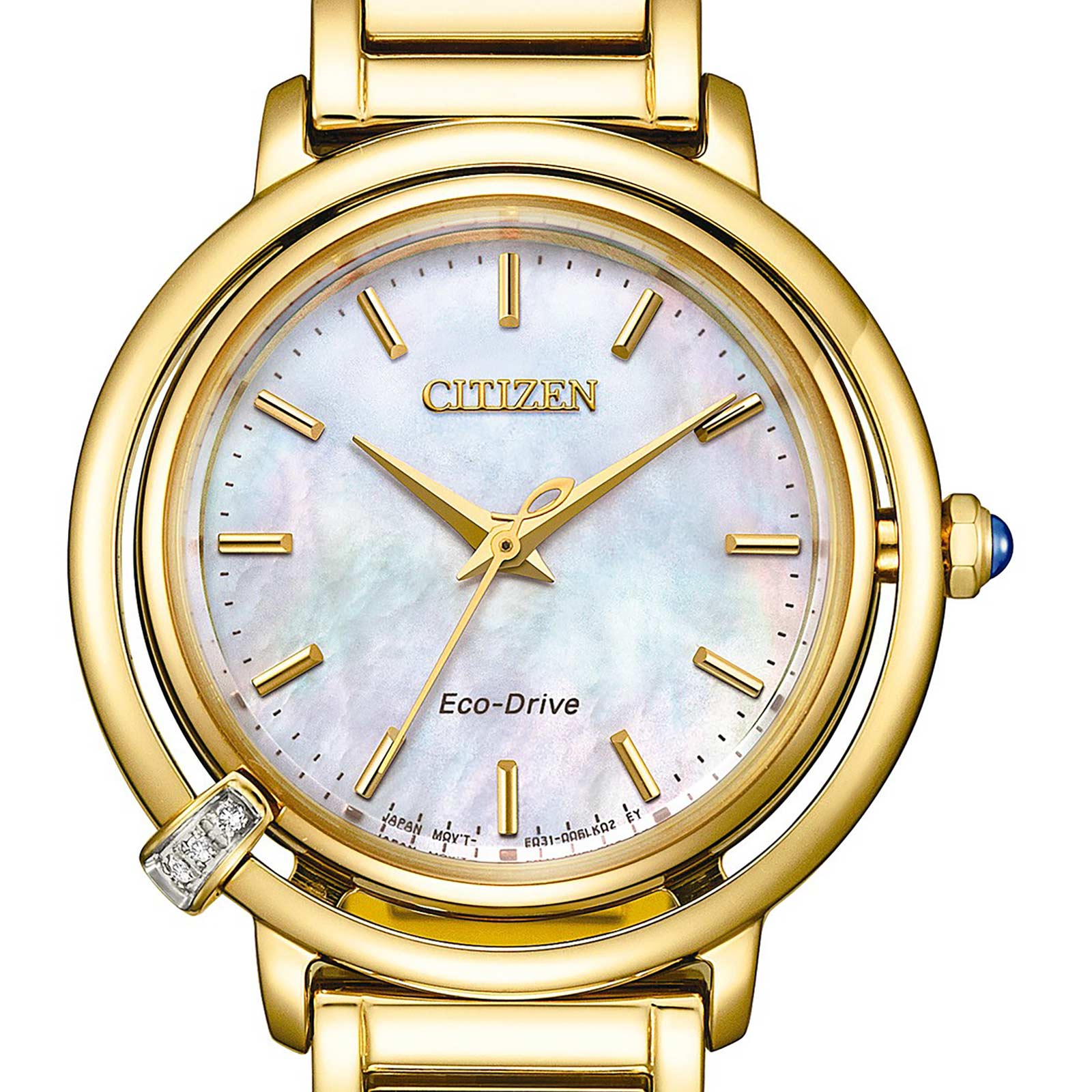 Citizen L Arcly Eco-Drive damklocka guld/vit - EM1092-64D