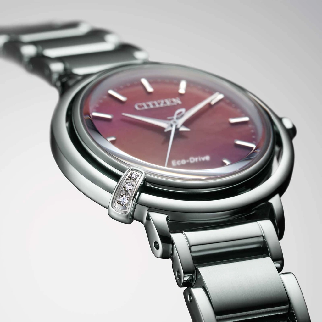 Citizen L Arcly Eco-Drive damklocka stål/röd - EM1090-78X