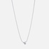 Halsband i äkta silver - hänge CZ, 4mm