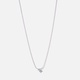 Halsband i äkta silver - hänge CZ, 4mm