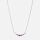 Halsband äkta silver - hänge rosa stenar
