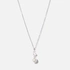 Halsband i äkta silver - pärlhänge, 42+3cm
