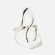 Silverfärgad ring, S-form Onesize