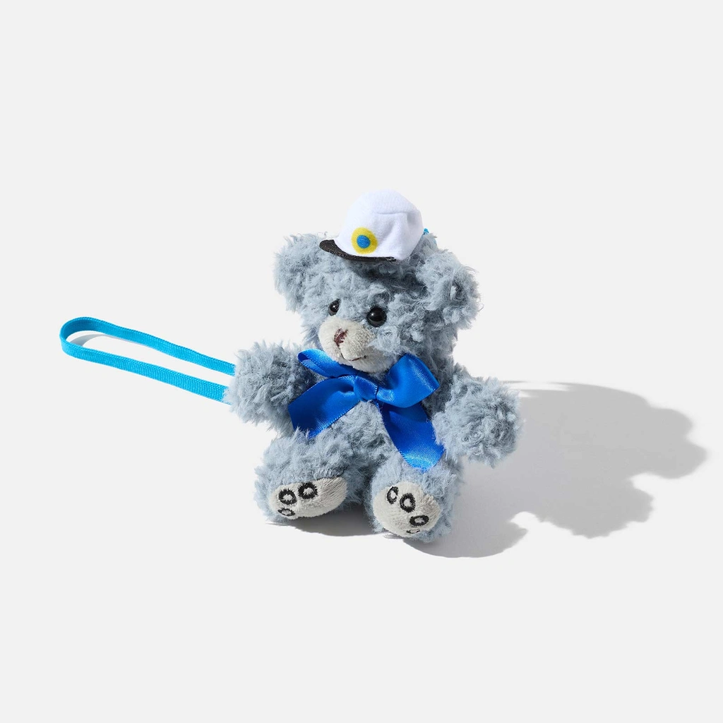 Studentnalle - grå fluffig björn