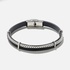 Armband herr - svart, stål, 21cm