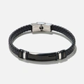 Armband herr - svart bricka, 21,5cm