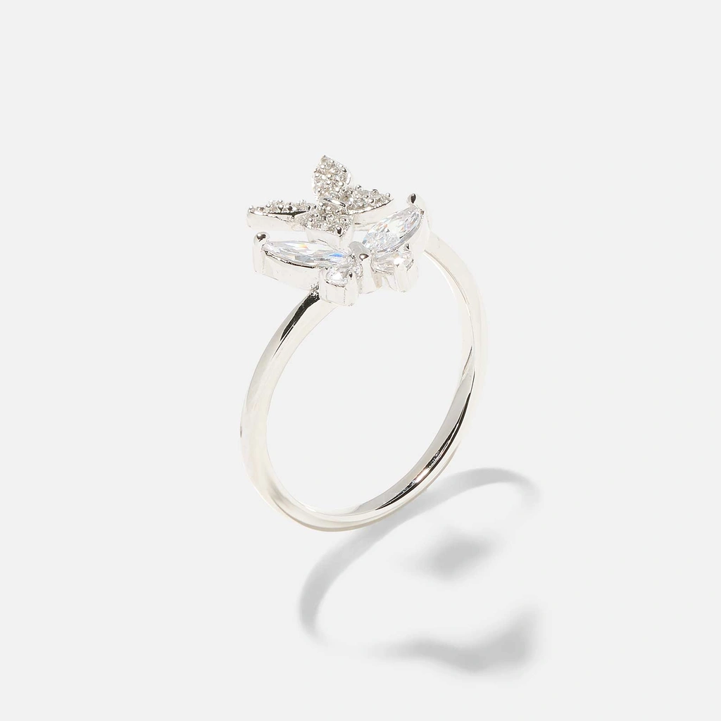 Ring i äkta silver - fjärilar, 52