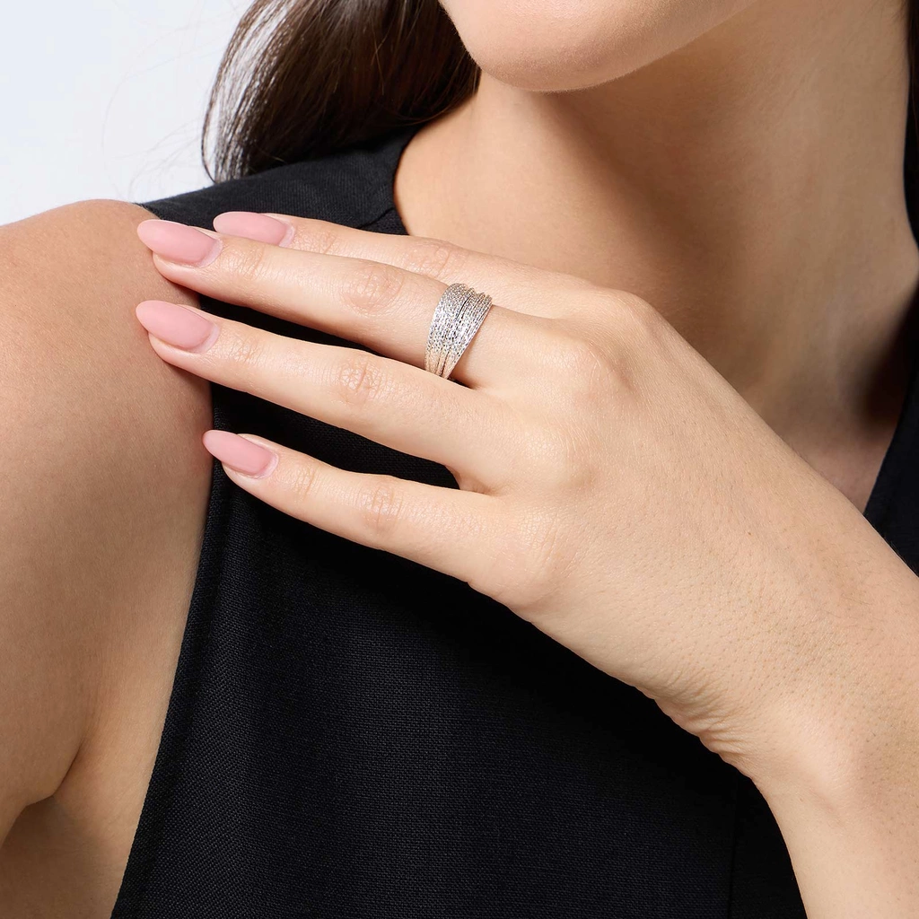 Ring i äkta silver - flera rader, 54