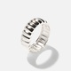 Ring i äkta silver - räfflad, 60
