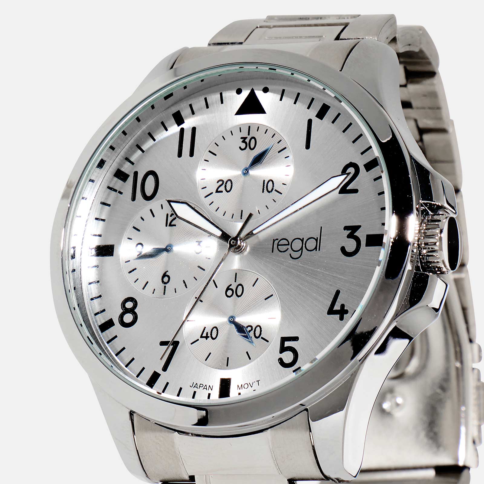 Regal herrklocka - metall, silver, 46mm