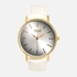 Regal klocka - vitt band, guld/vit, 40mm