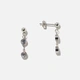 Stålörhängen - två hängande Kubisk Zirkonia
