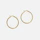 Guldpläterade stålörhängen - hoops 40mm