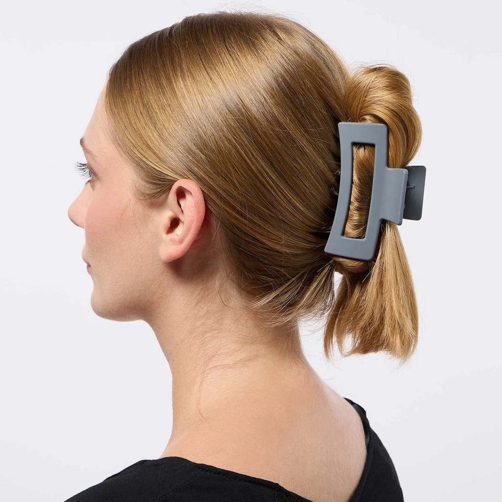 Grå hårklämma 10 cm