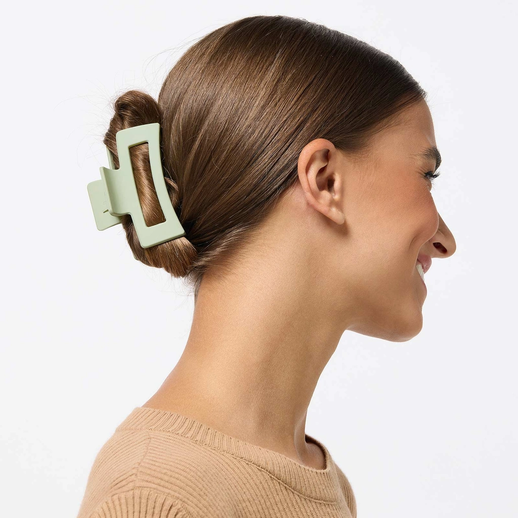 Grön hårklämma 10 cm