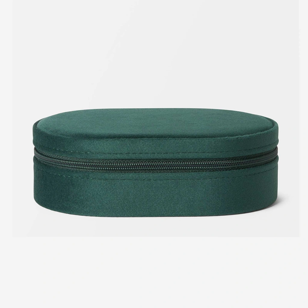 Resesmyckeskrin - oval mörkgrön