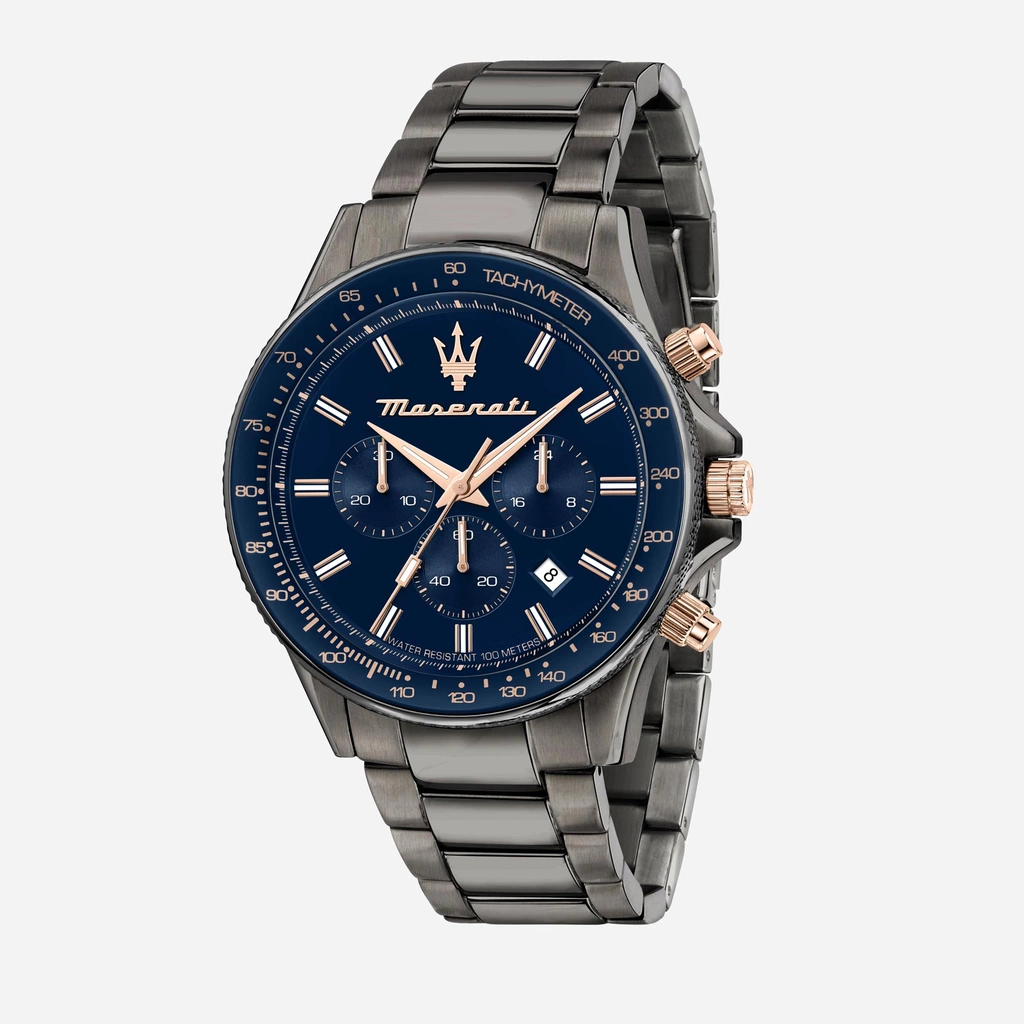 Maserati Sfida metallband blå/svart  - R8873640001