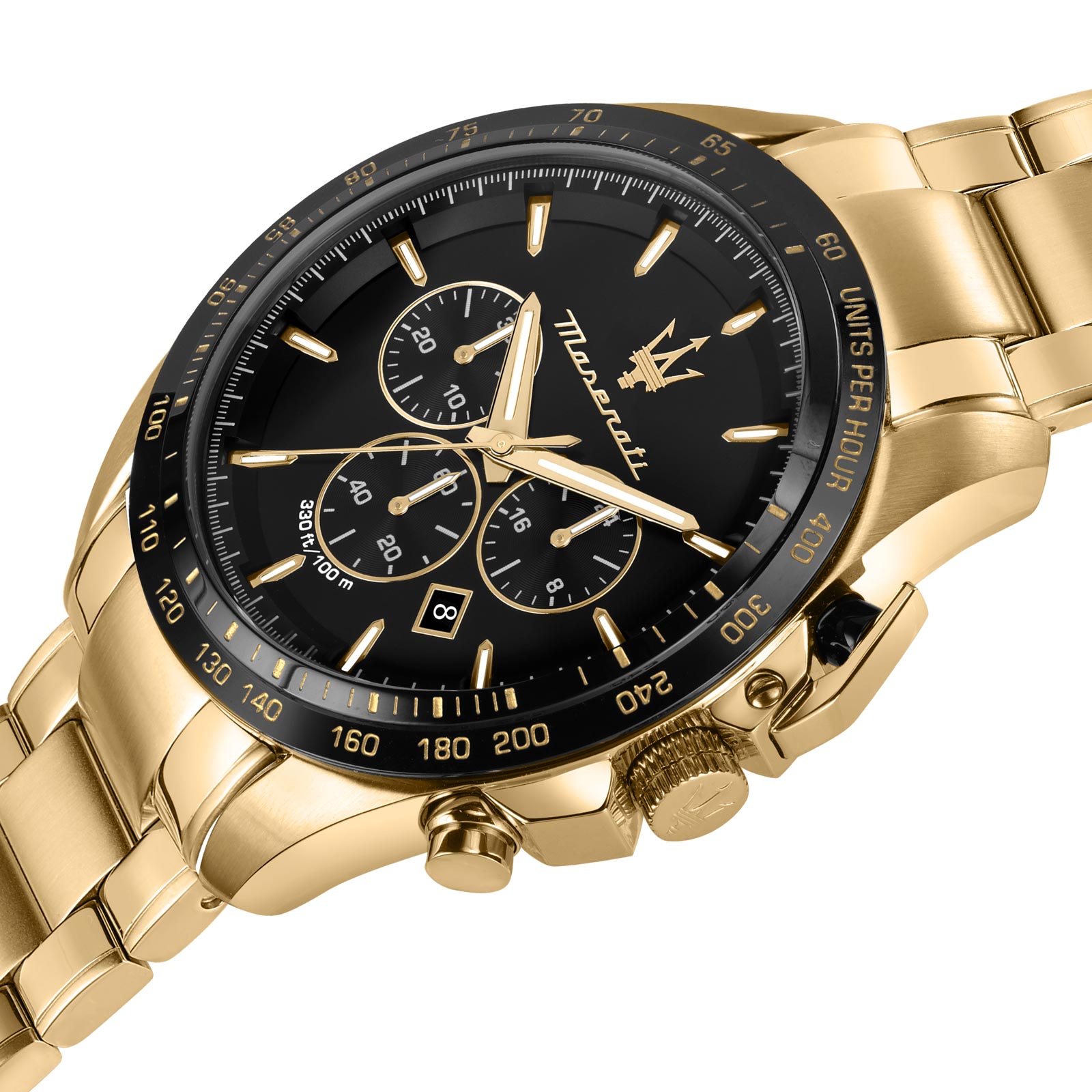 Maserati Traguardo metallband svart/guld  - R8873612041