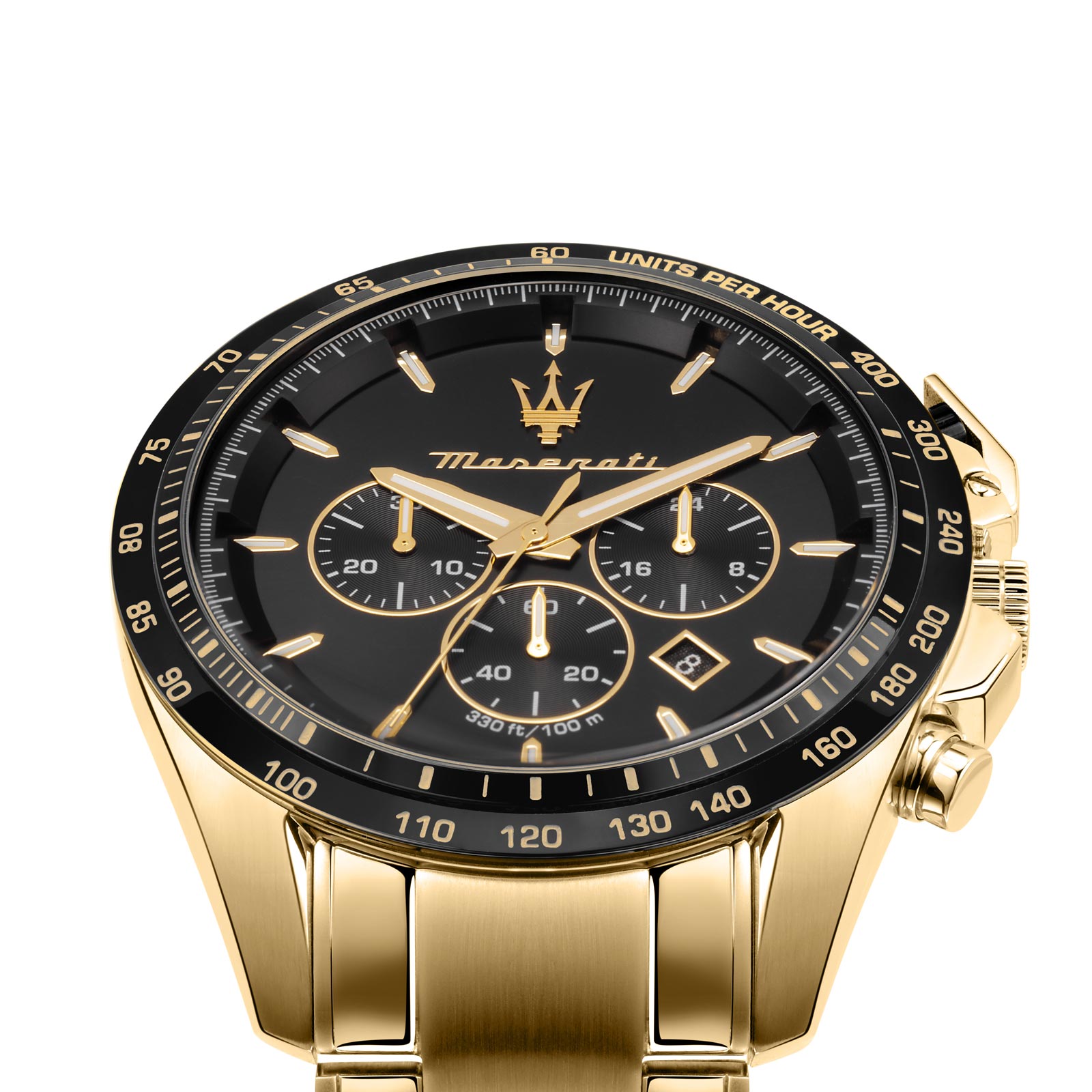 Maserati Traguardo metallband svart/guld  - R8873612041