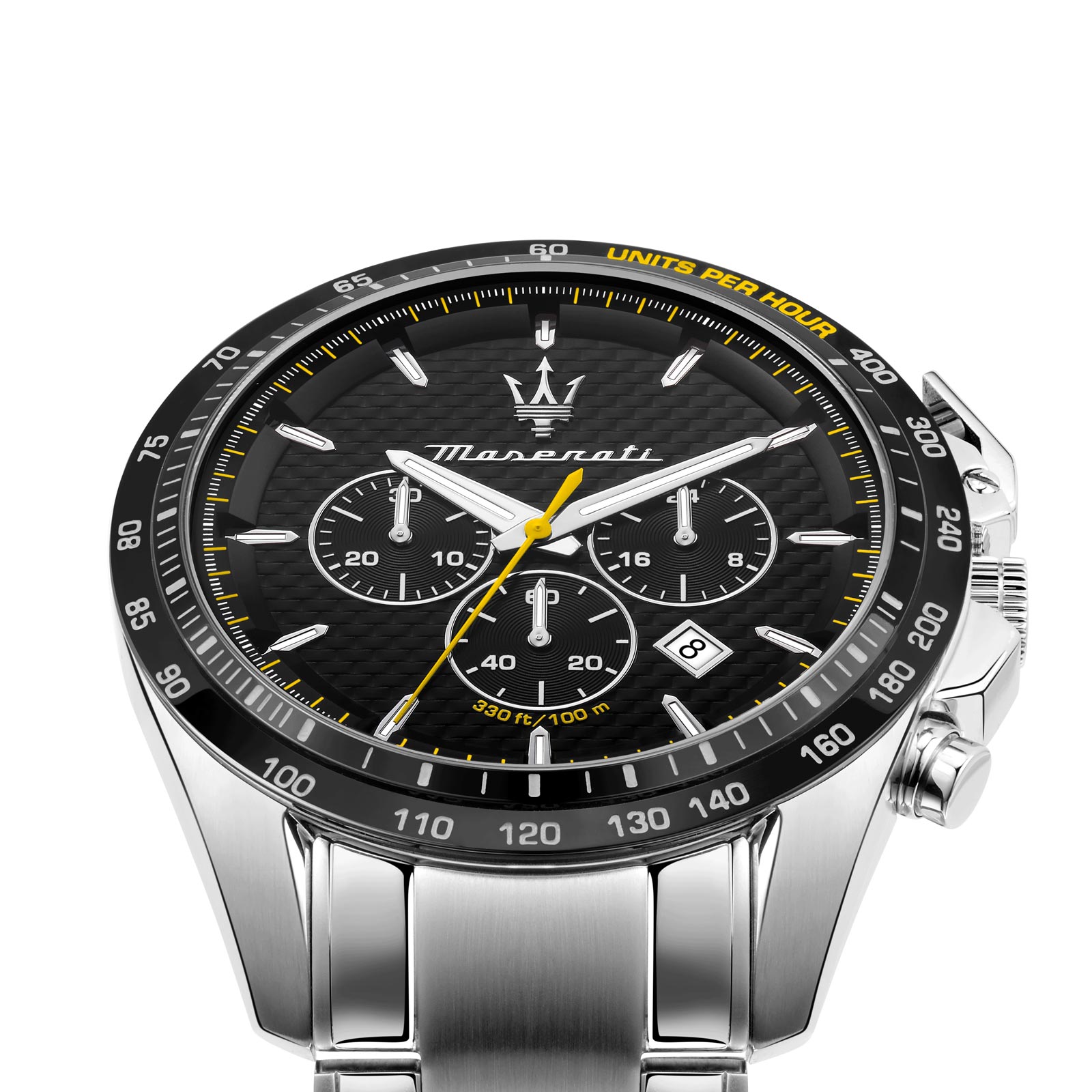 Maserati Traguardo metallband svart/stål  - R8873612042