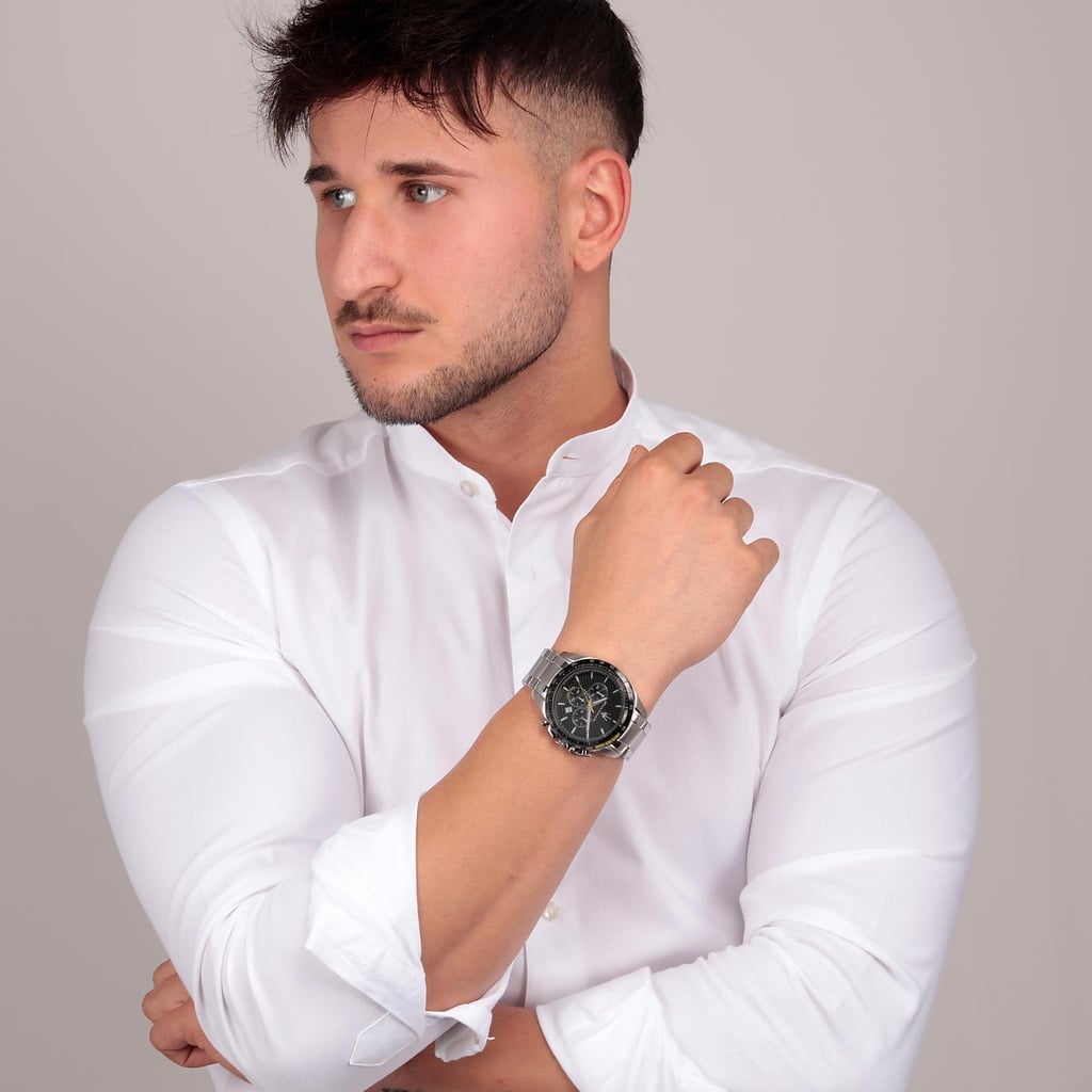 Maserati Traguardo metallband svart/stål  - R8873612042