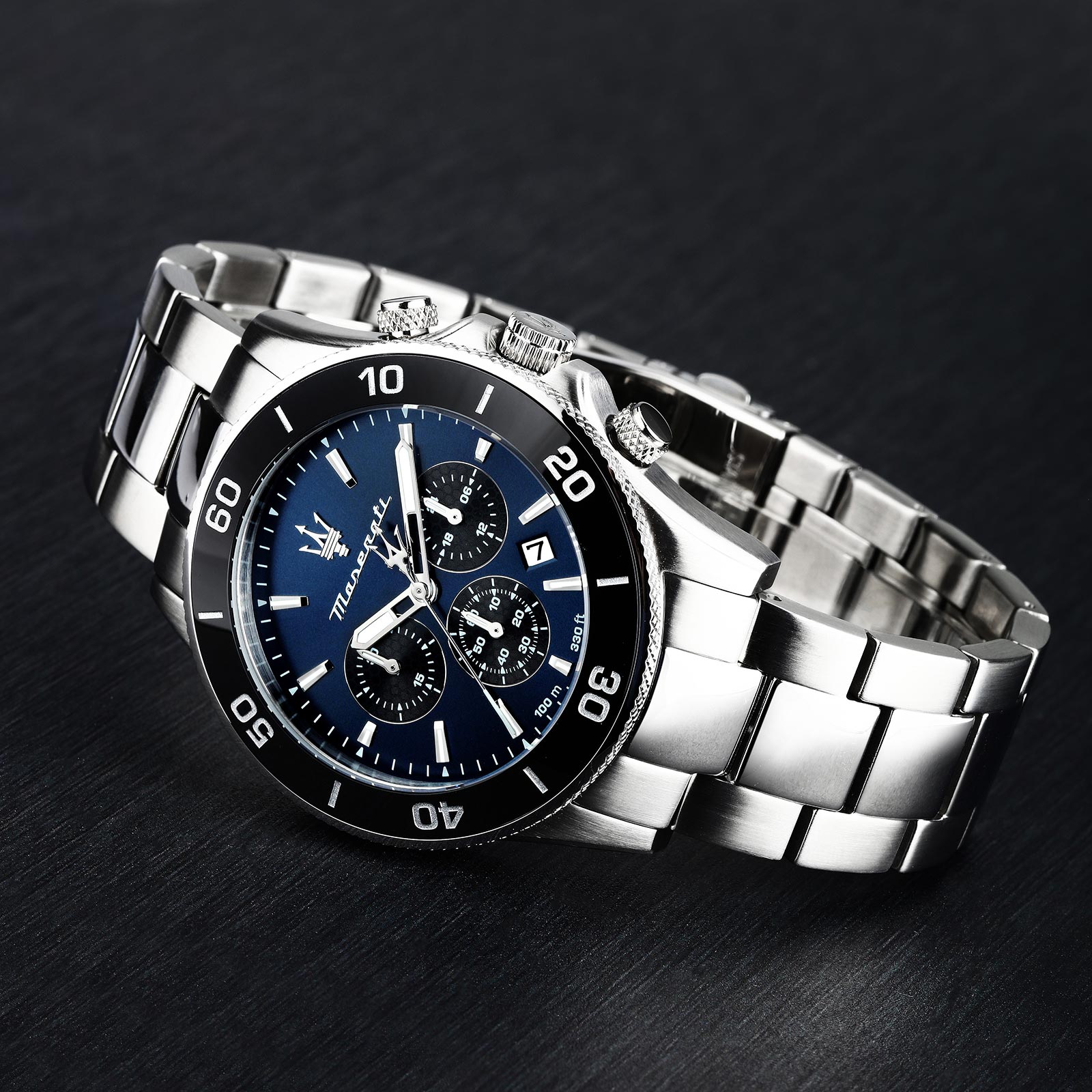 Maserati Competizione metallband blå/stål  - R8873600009