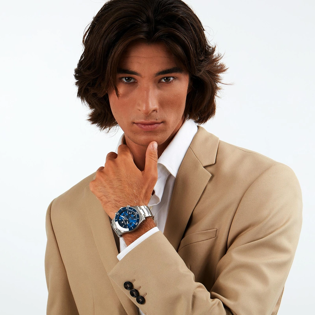 Maserati Competizione metallband blå/stål  - R8873600002