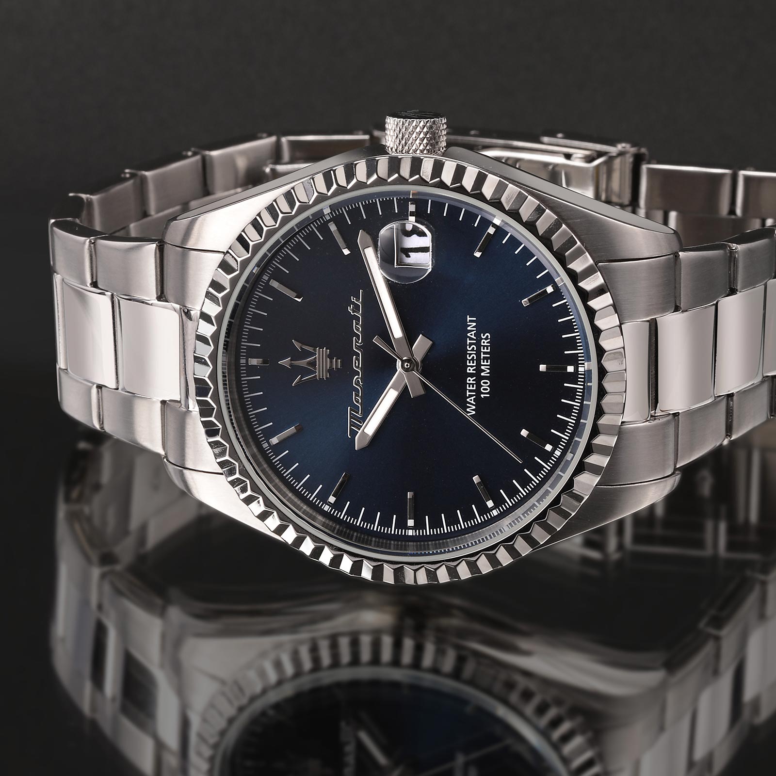 Maserati Competizione metallband blå/stål  - R8853100029