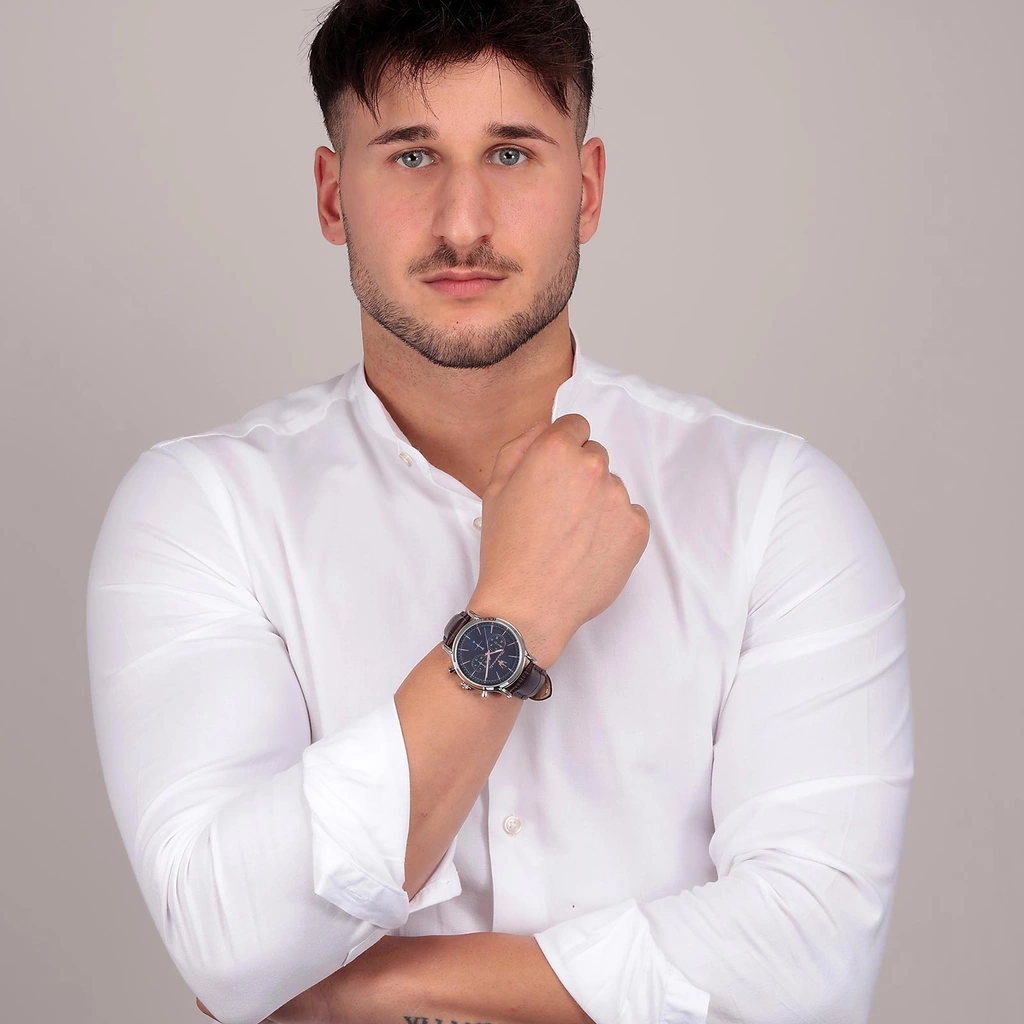 Maserati Epoca läderband Blå  - R8871618014