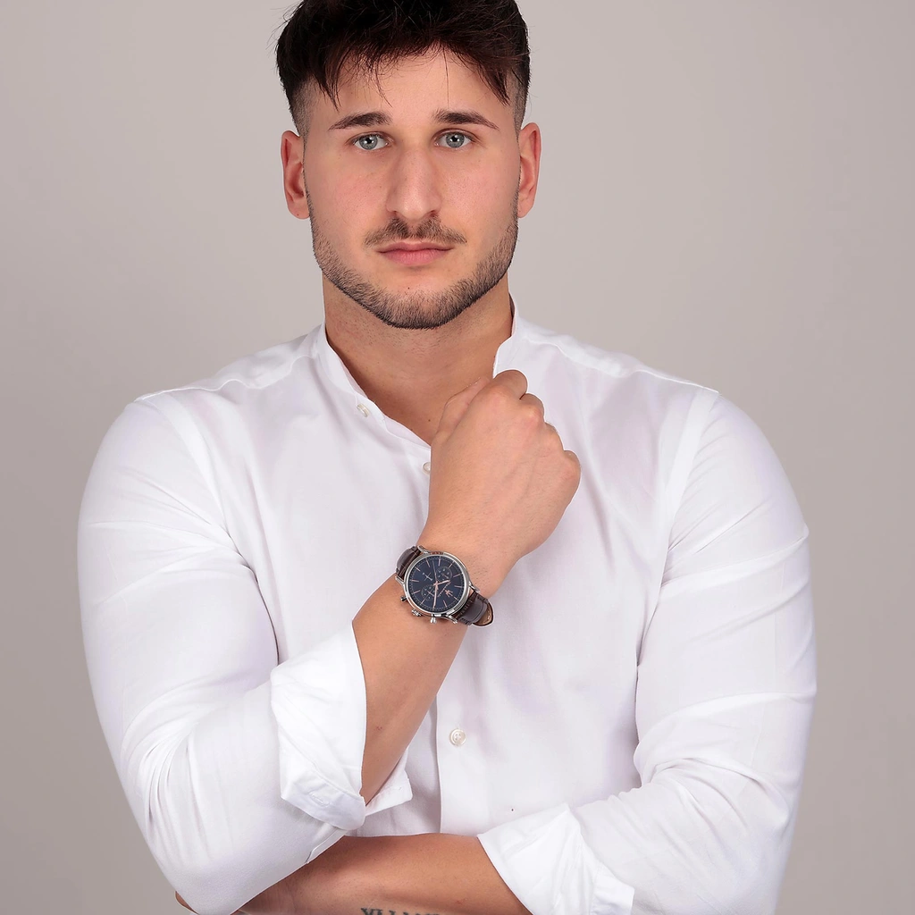 Maserati Epoca läderband Blå  - R8871618014